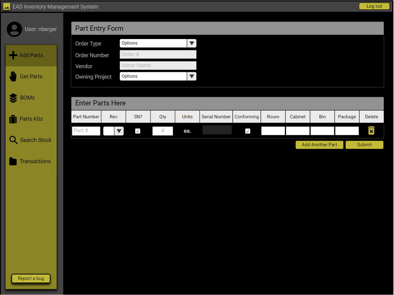 Add Parts Wireframe