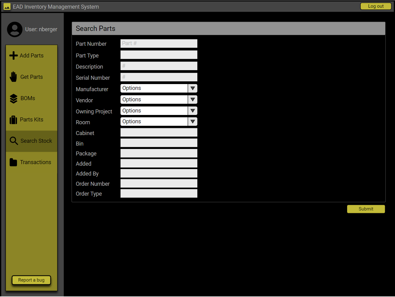 Search Parts Wireframe